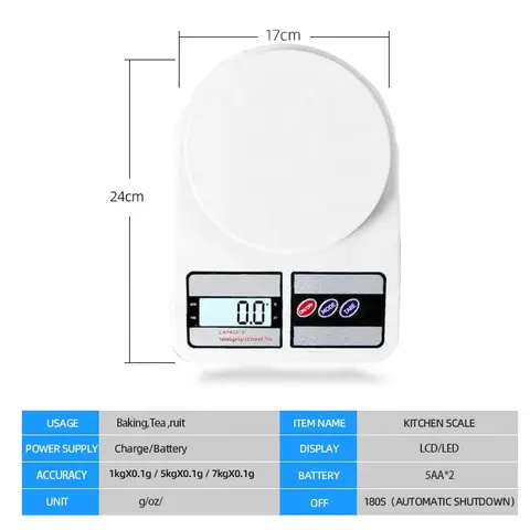 Balance alimentaire 5 kg a 10kg _ Food scale 5 kg to 10 kg