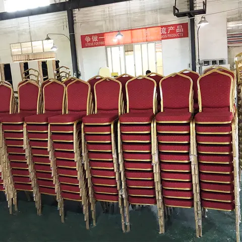 Chaises de banquet empilables en fer solides et bon marché LQ-T1030