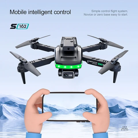 Vente chaude S162 drone 4k Hd double caméra lumière LED wifi Fpv