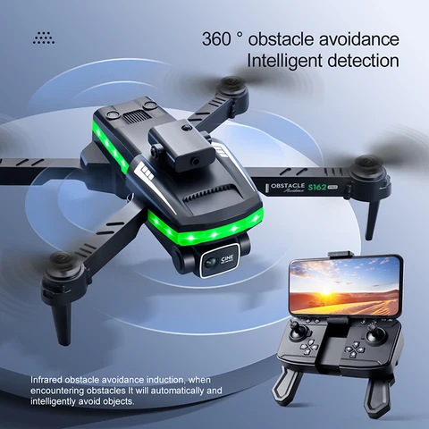 Vente chaude S162 drone 4k Hd double caméra lumière LED wifi Fpv