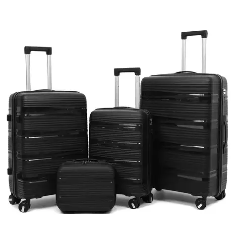 ensembles de bagages de voyage incassable fermeture éclair conique extensible léger duit cas