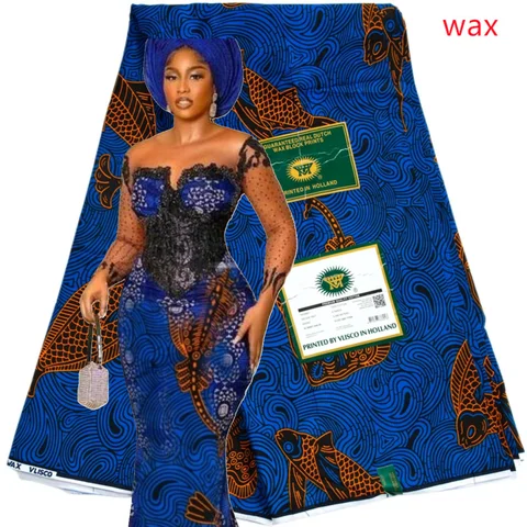 Tissu de cire nigérian Ankara garanti 100% coton doux coudre tissu artisanat africain vraie cire pour les robes de femmes