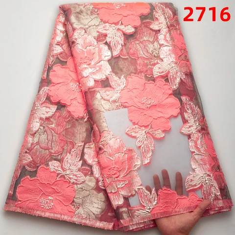 Mode africaine dentelle brocart jacquard tissu floral maille broderie dorure jacquard français dentelle tissu pour robe de mariée