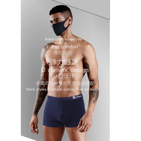 Boxer respirant et confortable pour hommes culottes mi-haute en coton, grand taille