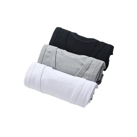 Débardeur de sport d'été pour homme 100%coton noir/blanc/, gris 3 en 1, débardeur personnalisé pour hommes