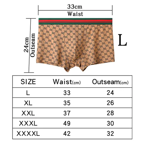 Sous-vêtements  pour homme de haute qualité boxer confortable et respirant à impression personnalisée pour homme 4 pièces