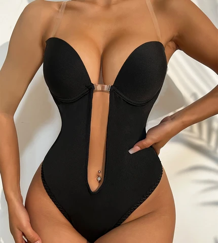 Sous robe une pièce soutien-gorge body  suit string pour femmes.