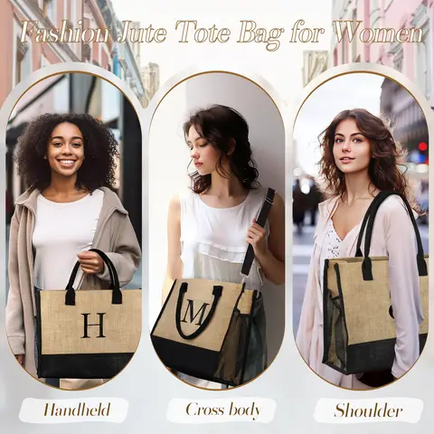 Juste cadeau mariage toile de jute sac pour dames