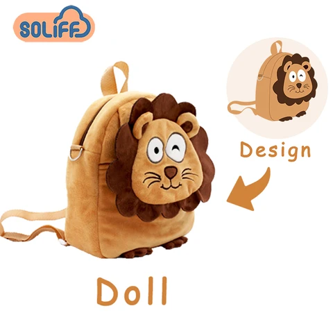 Sac en peluche personnalisé de dessin animé.