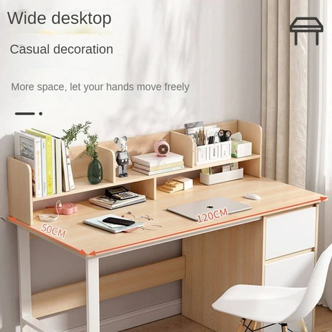 Bureau et étagère, bureau d'ordinateur intégré simple