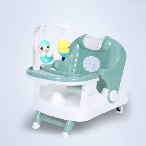 Chaise de salle à manger pour bébé, plaque amovible, pliable, portable, antidérapante, chaise de lavage, avec jouets