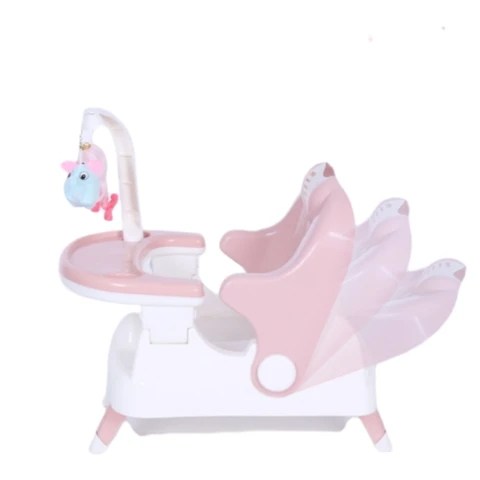 Chaise de salle à manger pour bébé, plaque amovible, pliable, portable, antidérapante, chaise de lavage, avec jouets