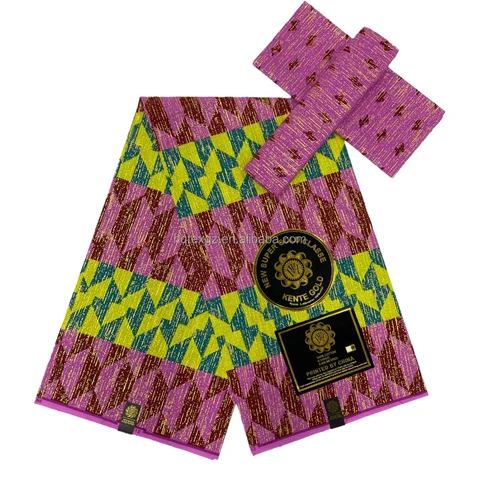 Kente Gold Wax – tissus Ankara 100% coton imprimés, nouveau design,