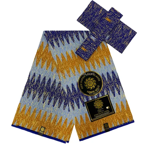 Kente Gold Wax – tissus Ankara 100% coton imprimés, nouveau design,