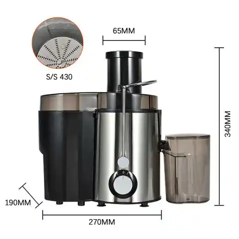 Extracteur de jus de fruits électronique à usage domestique 400w centrifugeuse.