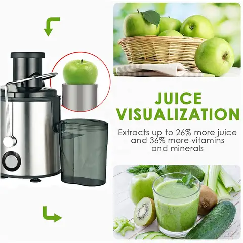 Extracteur de jus de fruits électronique à usage domestique 400w centrifugeuse.