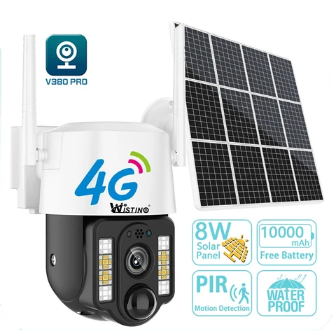 (Copie) Camera solaire 4G par PC IP ptz power panneau solaire surveillance extérieure nocturne colorée caméra CCTV 4G 3.0MP.