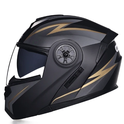 Casque de moto à structure multicouche.