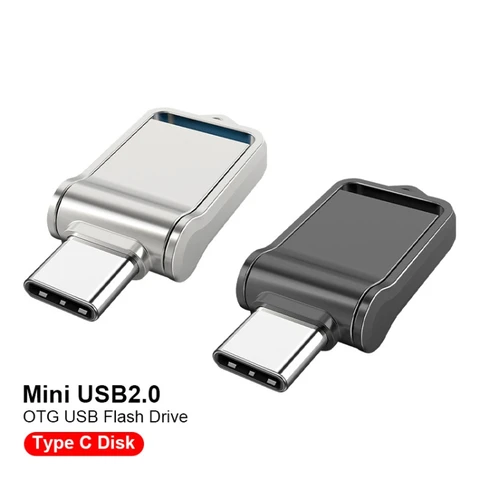 Mini clé USB en métal de type C. Support à mémoire.