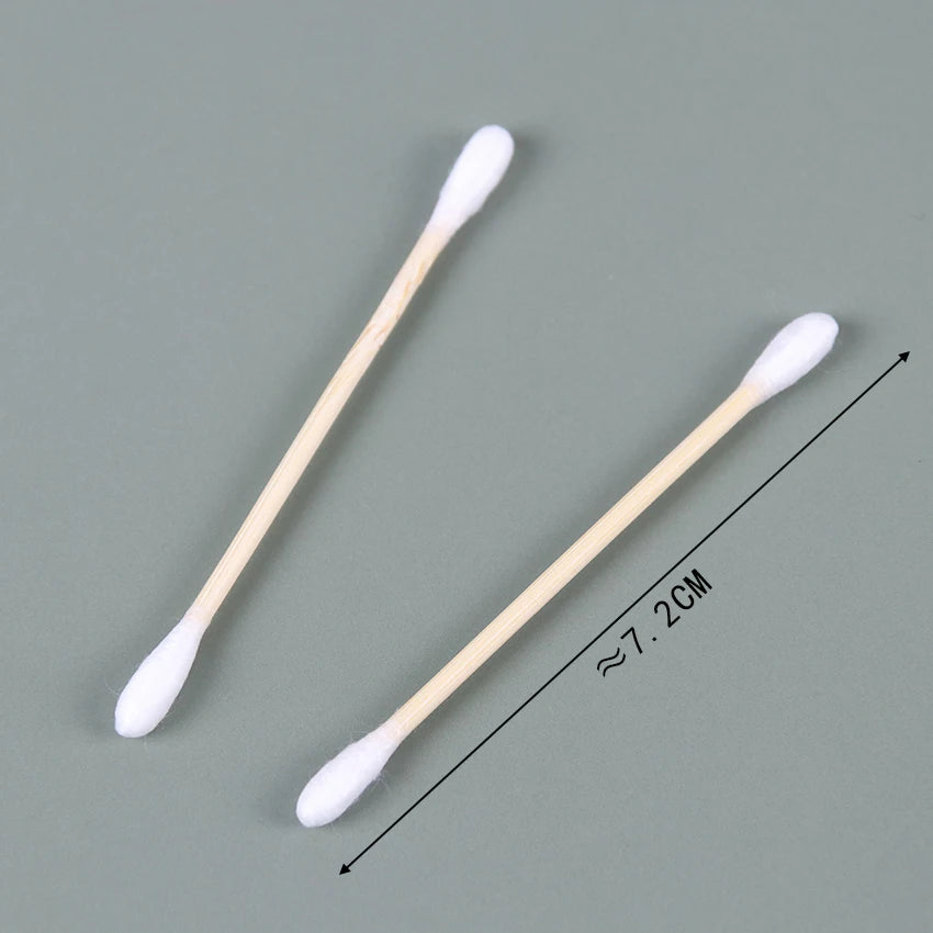 100PCS/Pack Double Head Cotton Swabs Women Makeup Cleaning Cotton Swab Wooden Wadded Sticks Nose Ears Cleaning Tools