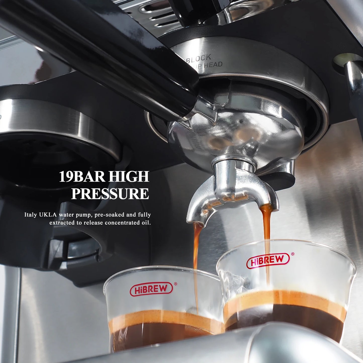 HiBREW  Barista Pro 19Bar Bean to Espresso,Cafetera  Commercial Level Coffee Machine with Full Kit for Cafe Hotel Restaurant H7