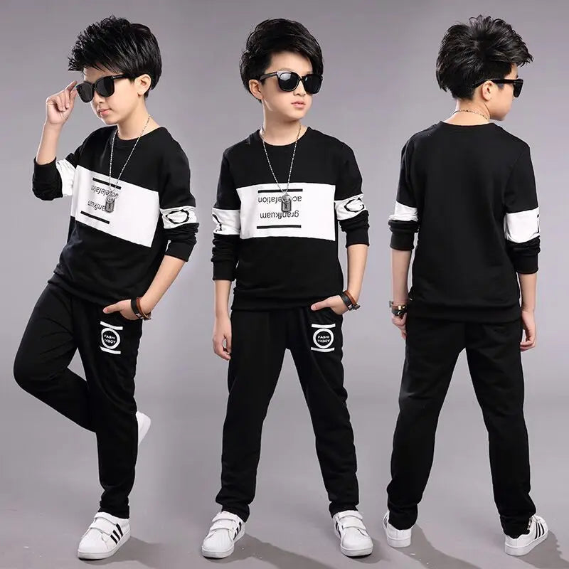 2024 new Boys clothes sport suit casual sets autumn letter children SPRING kids tracksuit spring + pants 5 6 7 8 9 10 11 12 year