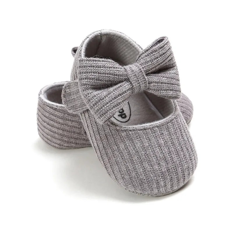 Baywell printemps bébé fille princesse chaussures 1 an décontracté anti-dérapant nœud baskets automne enfant en bas âge à semelles souples premiers marcheurs 0-18 mois