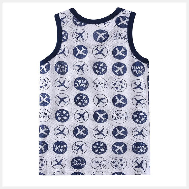 3 Pieces/Lot Summer Children Boys Cotton Vests 2 3 4 5 6 7 Years Kids Boys Girls Tank Tops Tees Undershirts  Clothes