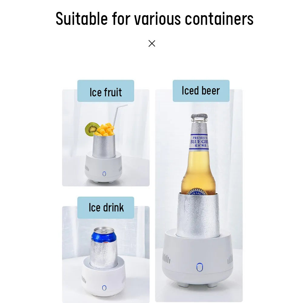 USB Refrigerator Beverage Fast Cooler Cup Electric Beer Bottle Can Water Soda Drinks Cooling Mug Ice Car Home Refrigeration Cup