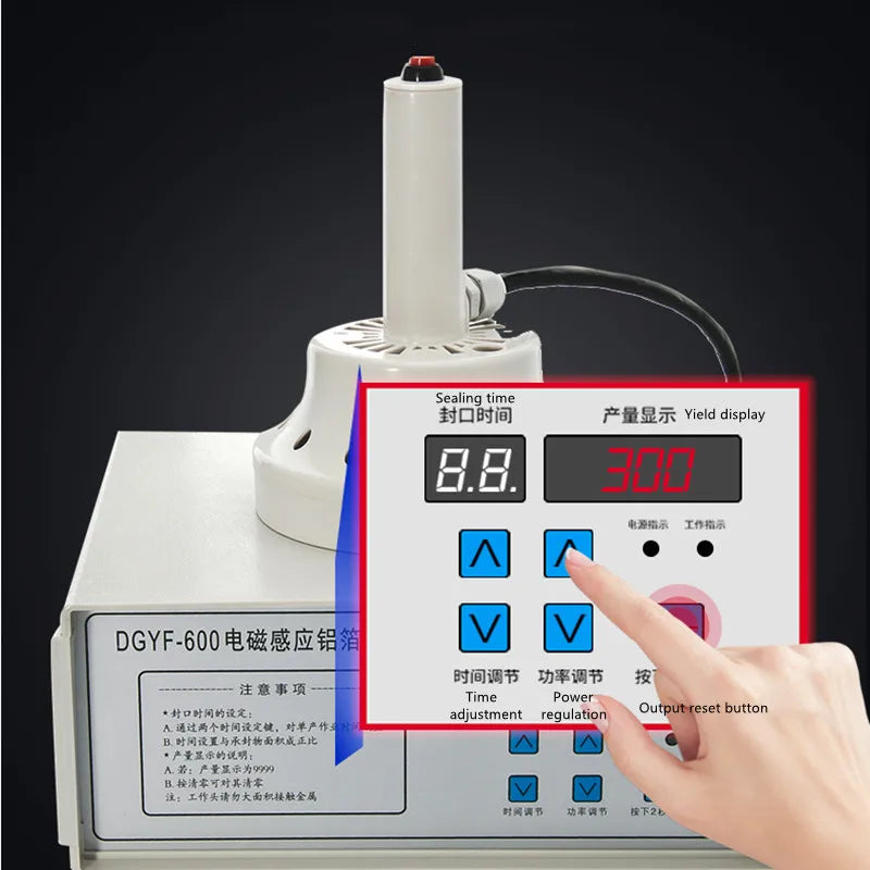 110V Hand Held Electromagnetic Induction Sealing Machine Plastic Glass Bottle Cap Sealer 20-130mm Foil Gasket Packing Machine