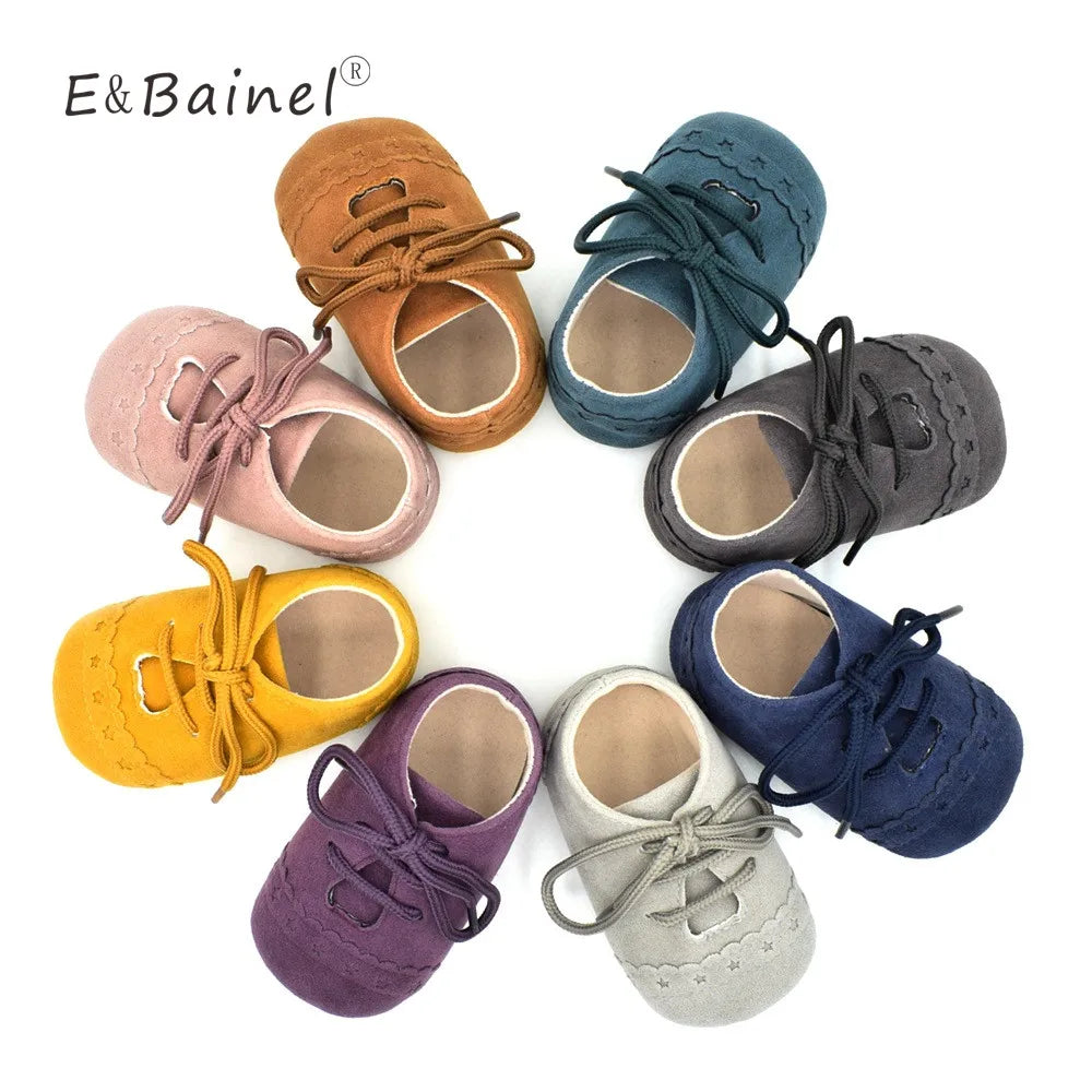 Baby Moccasins Nubuck Leather Soft Bottom Shoes First Walkers Baby Girls Crib Shoes Newborns  Boys Baby Sneakers Kids Footwear