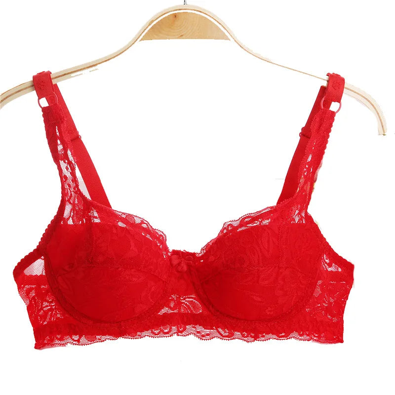 Soutien-gorge d'été en dentelle pour femmes, grande tasse fine, Lingerie Sexy, à armatures, en coton, doux, grande taille, t-shirt, soutien-gorge pour dames