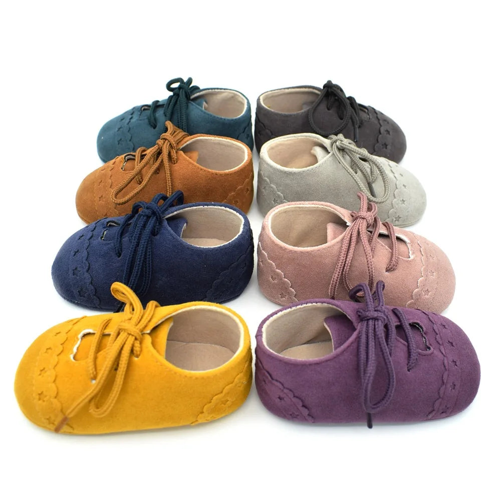 Baby Moccasins Nubuck Leather Soft Bottom Shoes First Walkers Baby Girls Crib Shoes Newborns  Boys Baby Sneakers Kids Footwear