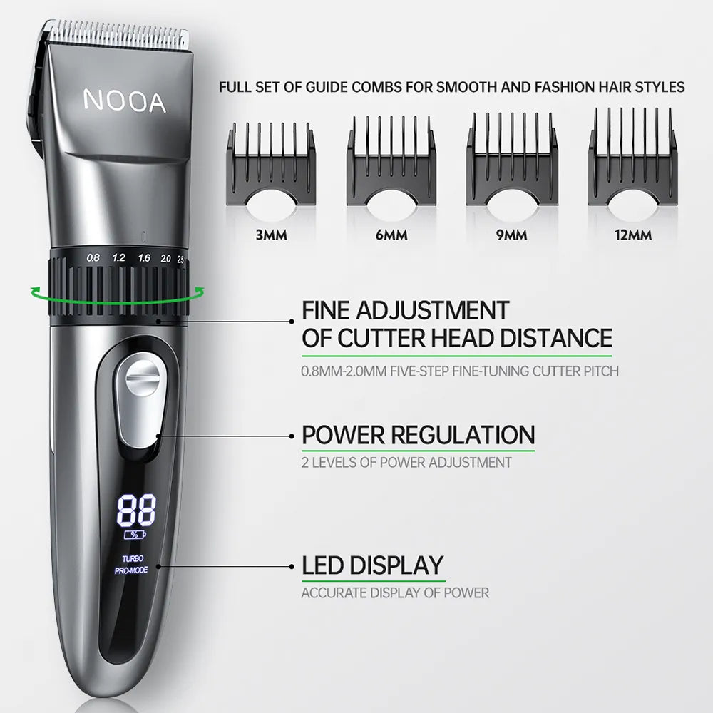 NOOA Rechargeable Electric Hair Clipper Trimmer For Men professional beard trimmer Cordless Barber machine electric razor man