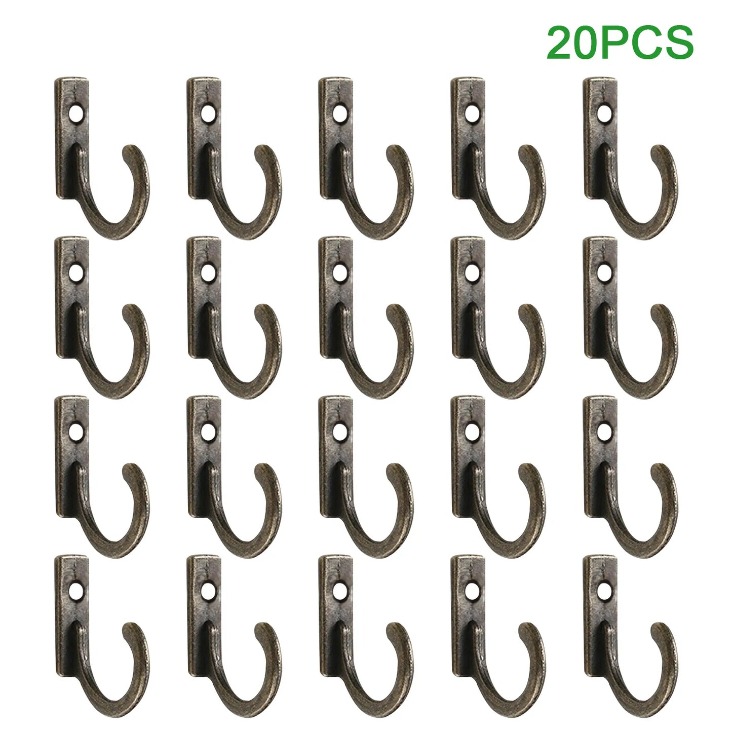 10/20/30Pcs Vintage Storage Rack Wall Hooks For Home Coats Hat Clothes Hanger Towel Key Wall Mounted Hook Kitchen Bathroom Hooks