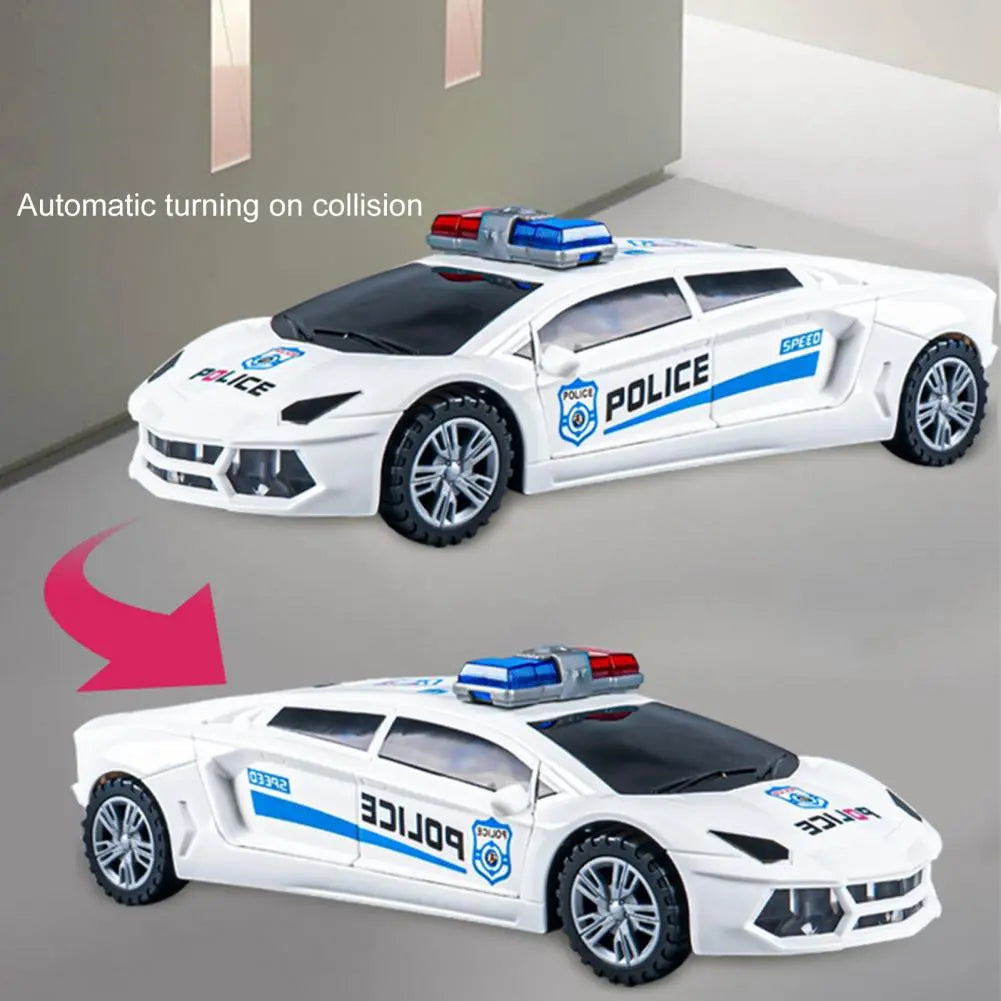 Voiture de Police universelle rotative à déformation électrique, jouet pour garçon et fille, cadeau de noël et d'anniversaire