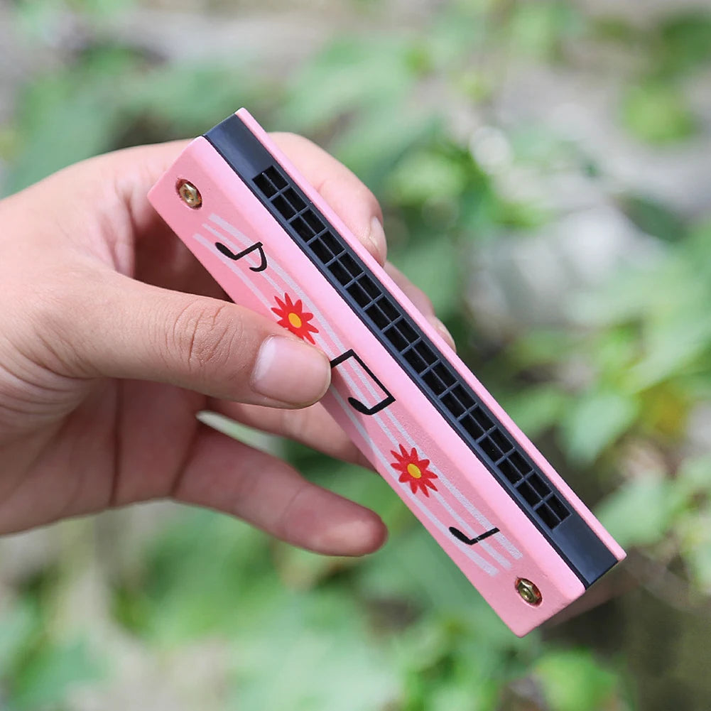 16 Holes Cute Harmonica Musical instrument Montessori Educational Toys Cartoon Pattern Kids Wind Instrument Children Gift Kids