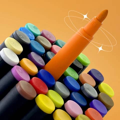 Marqueurs d'art de 36 couleurs stylos fineliner pour étudiants.