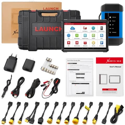 Launch, lancement de codage ECU X431V+24V outil d'analyse de diagnostic pour camions scanner robuste avec boîte de diagnostic HDIII.