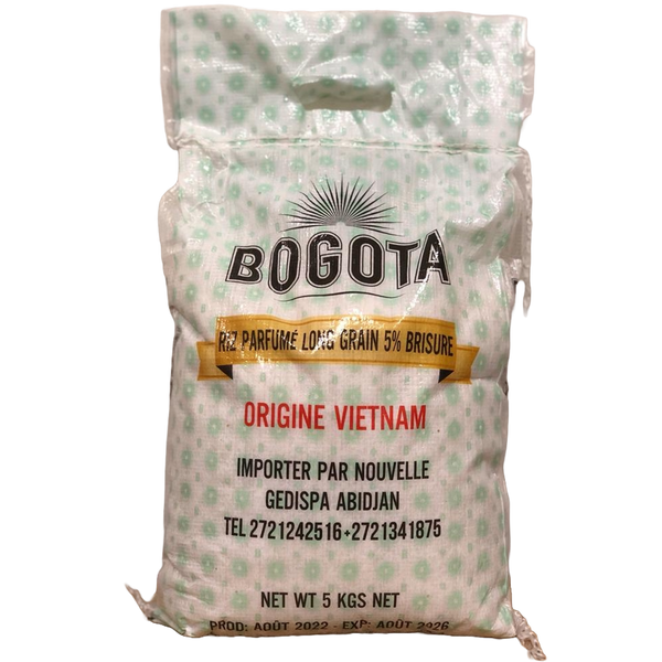 BOGOTA - Riz parfumé long grain 5% brisure 5kg-Côte d'Ivoire