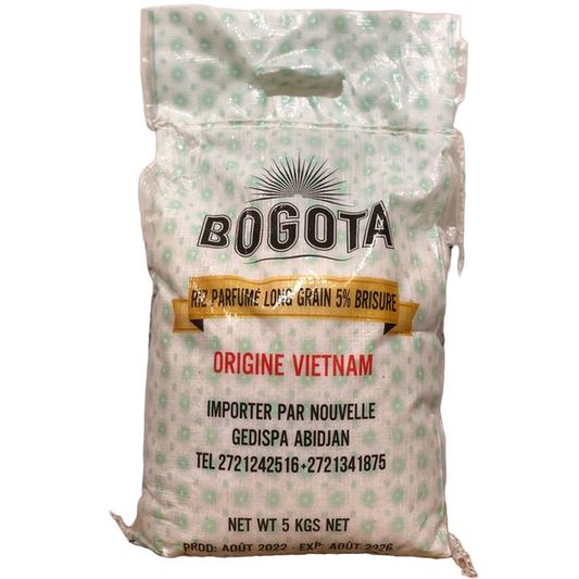 BOGOTA - Riz parfumé long grain 5% brisure 5kg-Côte d'Ivoire