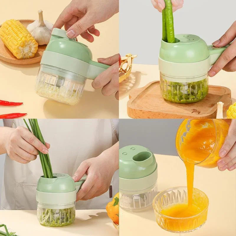 Multifunctional Electric Vegetable Cutter SlicerGarlic Mud Masher Garlic Chopper Chili Crusher Pressing Mixer Machine Accesorio