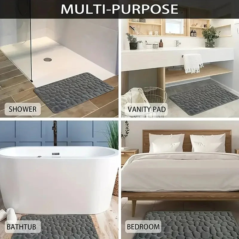 Bathroom Non-slip Mat Memory Foam Soft Absorbent Rug Home Toilet Bedroom Kitchen Doorway Washable Carpet Bathroom Accessories