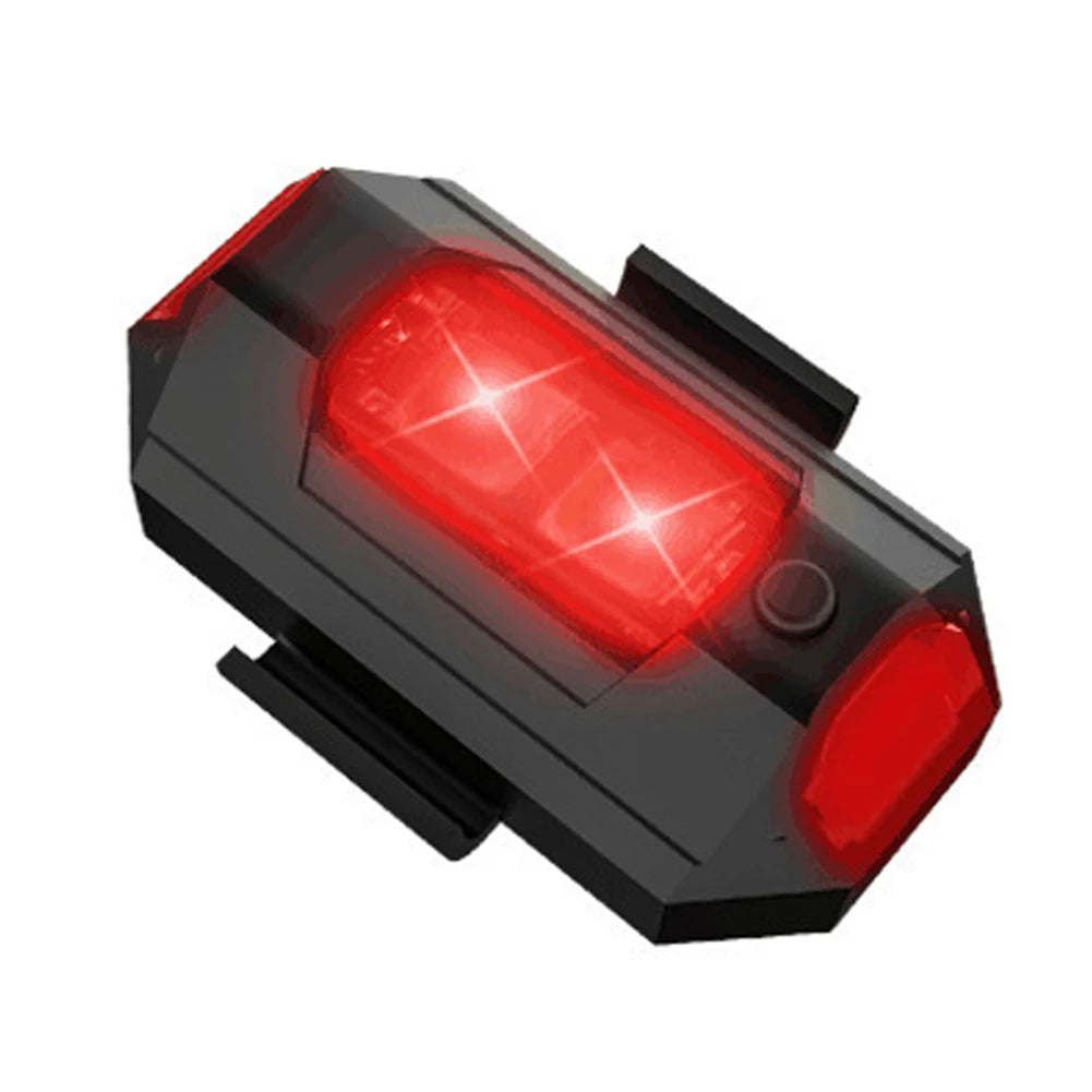 USB Rechargeable Waterproof LED Bicycle Taillight Drone Aircraft Signal Lights