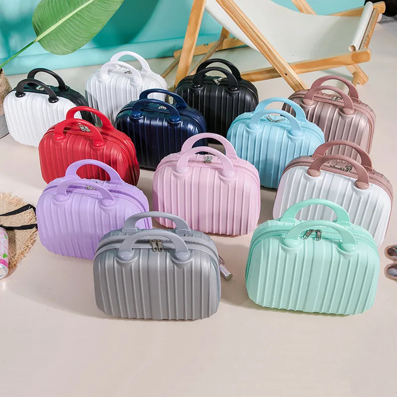 14-inch Carry-on Hand Suitcase Cosmetic Bag Small Cabin Travel Mini Carrier Suitcase Storage Box Makeup Cases Luggage for Women