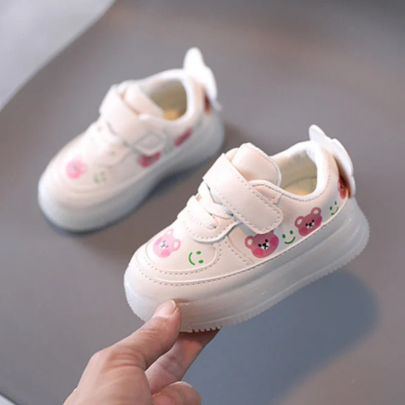 Zapatillas LED Kids Shoe Children Shoes for Girl Boy Luminous Casual Sneakers Non-slip Soft Glowing Little Bear Toddler Shoe운동화