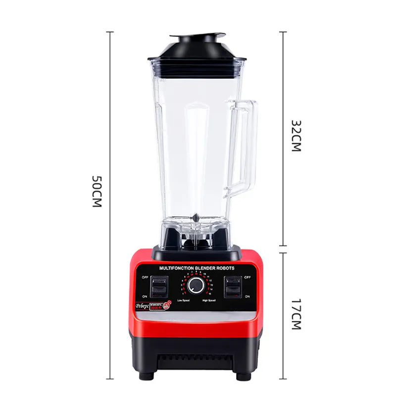 4500W Heavy Duty Commercial Grade Blender Mixer Juicer High Power Food Processor Ice Smoothie Bar Fruit Blender Juice Crusher_Yu Sweetie