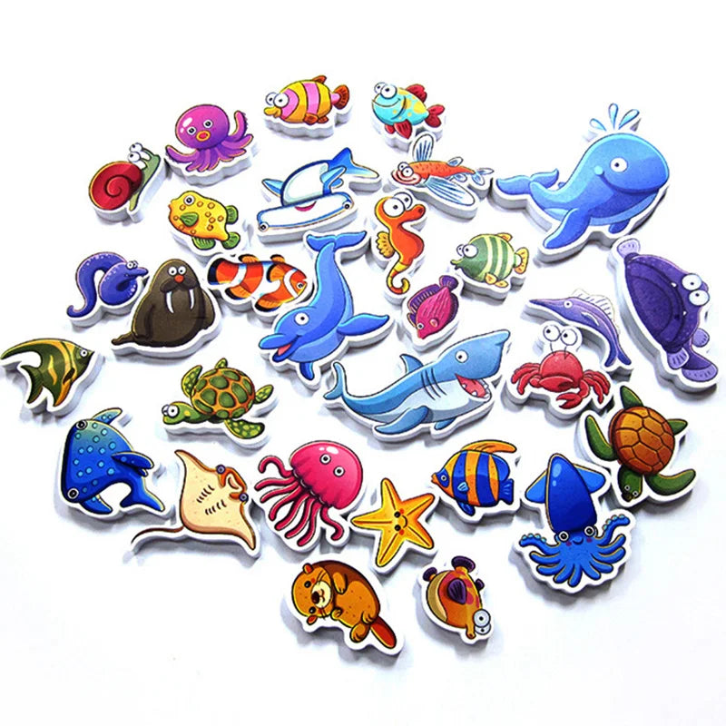 Baby Bathroom Toys Soft EVA Paste Early Educational DIY Puzzles Toys Animal Sticker Bath Baby Water Toys for 0 12 Months 1 Years