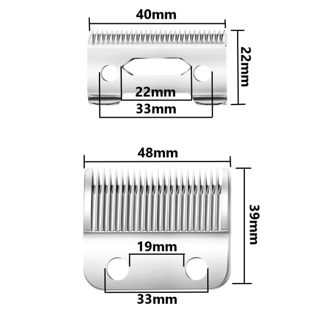 KM-809A Professional Hair Clipper Blade Professional Stagger-Tooth 2-Hole Clipper Blade Carton Steel Clipper Accessories