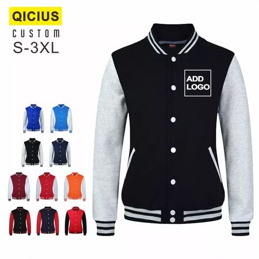 Men's Baseball Uniform Jacket Custom Printed Embroidered Jacket Letter Street Clothing Campus Group Class Uniform Jaquetas